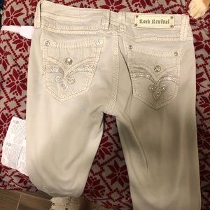 Tan Rock Revival Jeans